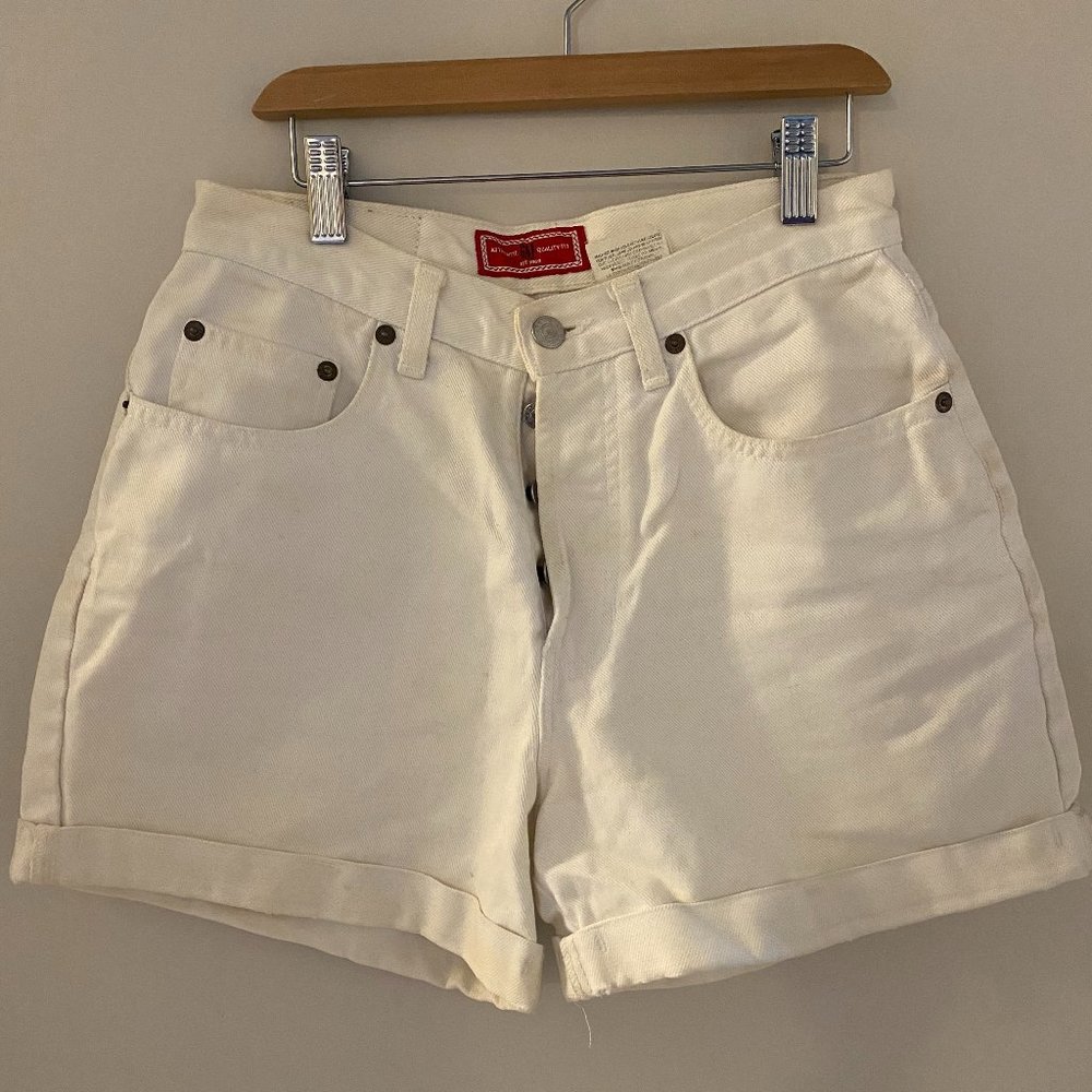 Vintage White High Waisted Shorts